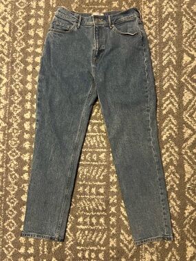 Everlane High-Rise Blue Denim Jeans the original cheeky jean size 28